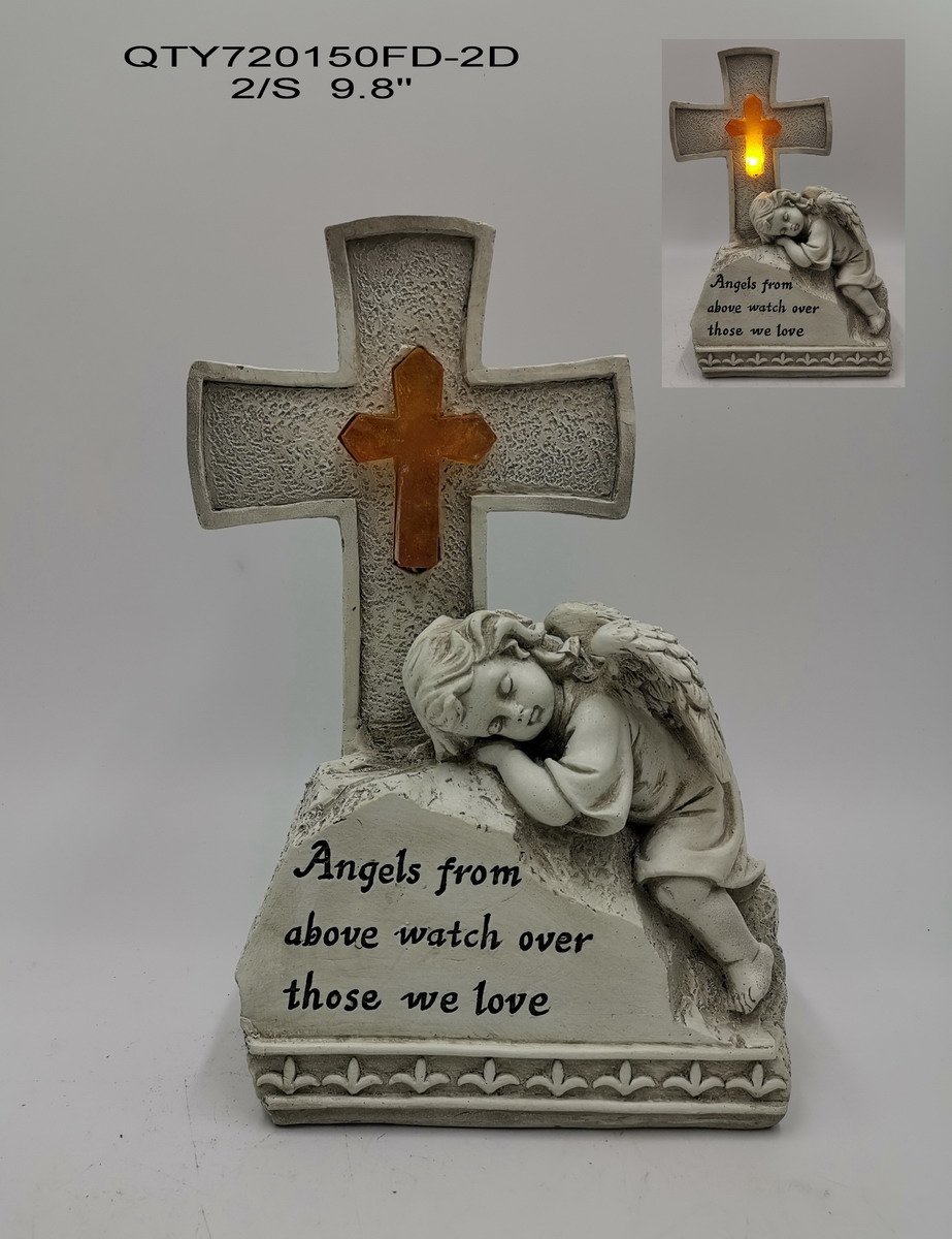 cemetery angel with LED