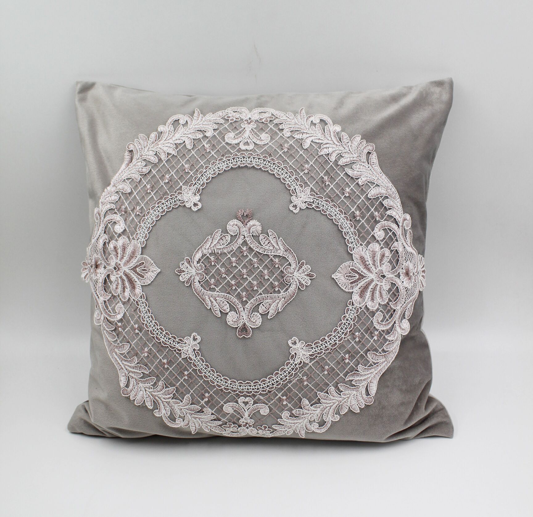 embroidery cushion cover