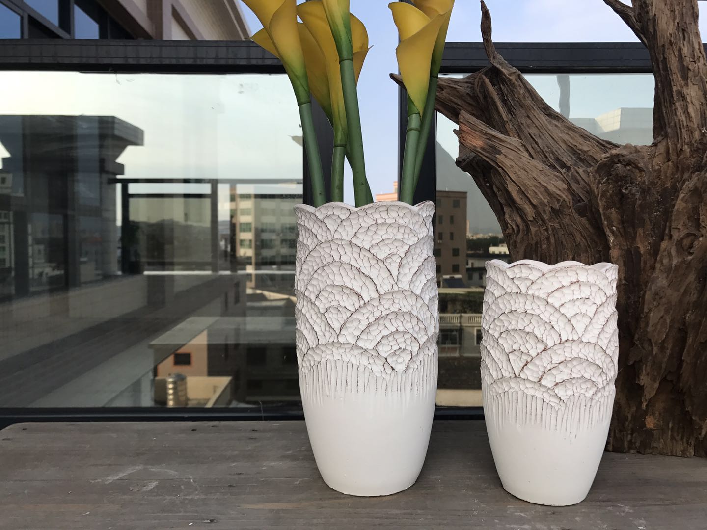 cement flower pot