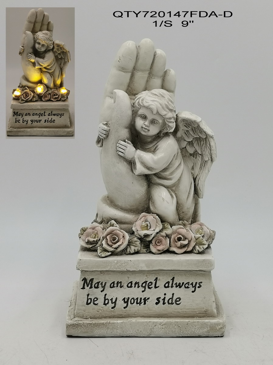 cemetery angel with LED
