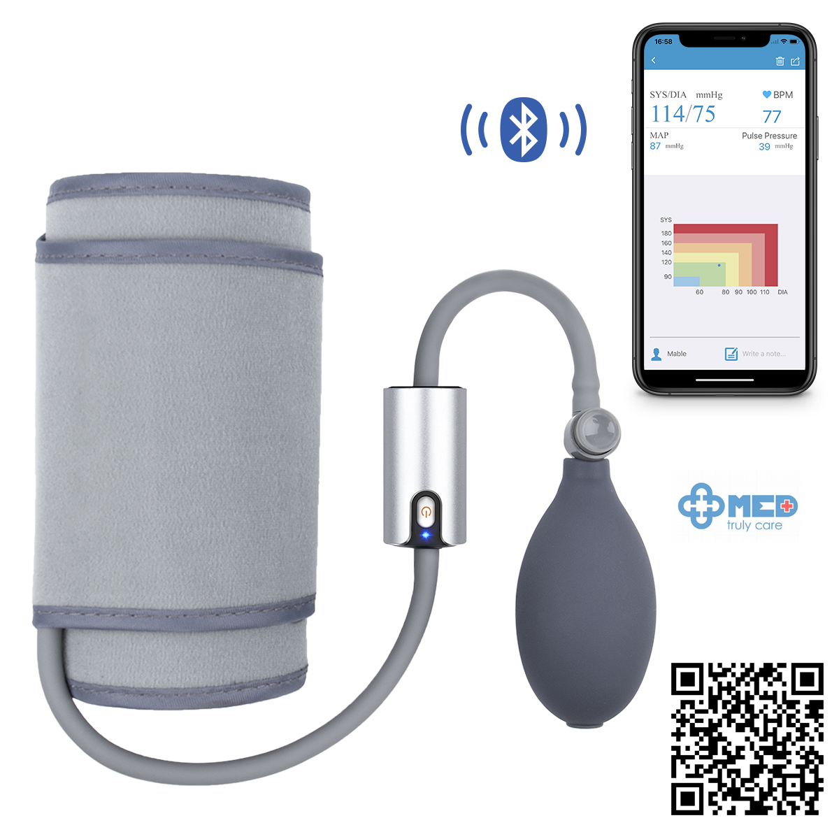 Bluetooth Wireless Blood Pressure Monitor
