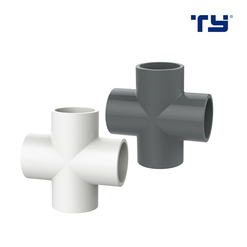 PN16 PVC Plastic Pipe Fittings Socket Cross
