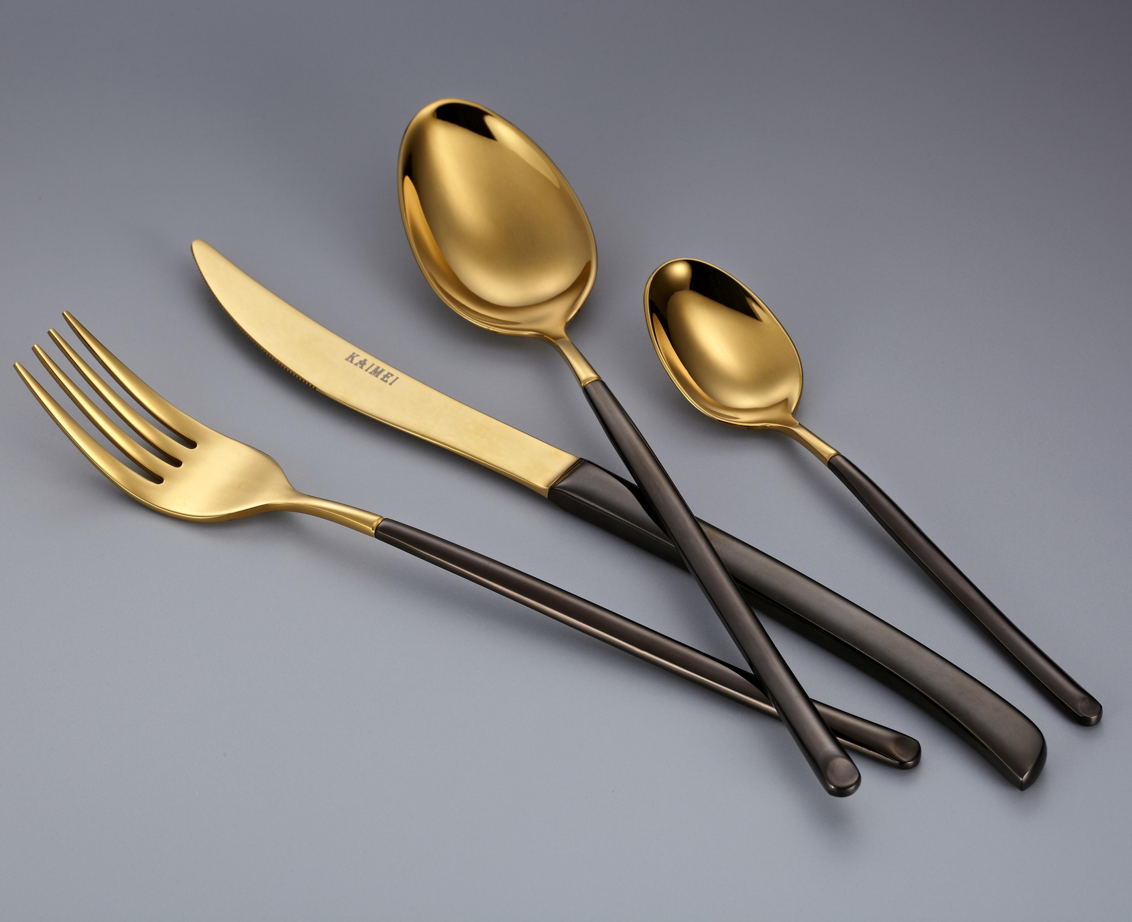 High Quality Stainless Steel Cutlery Set Stainless Steel Flatware Tableware Wholesale For Restaurant Hotel PVD COATING