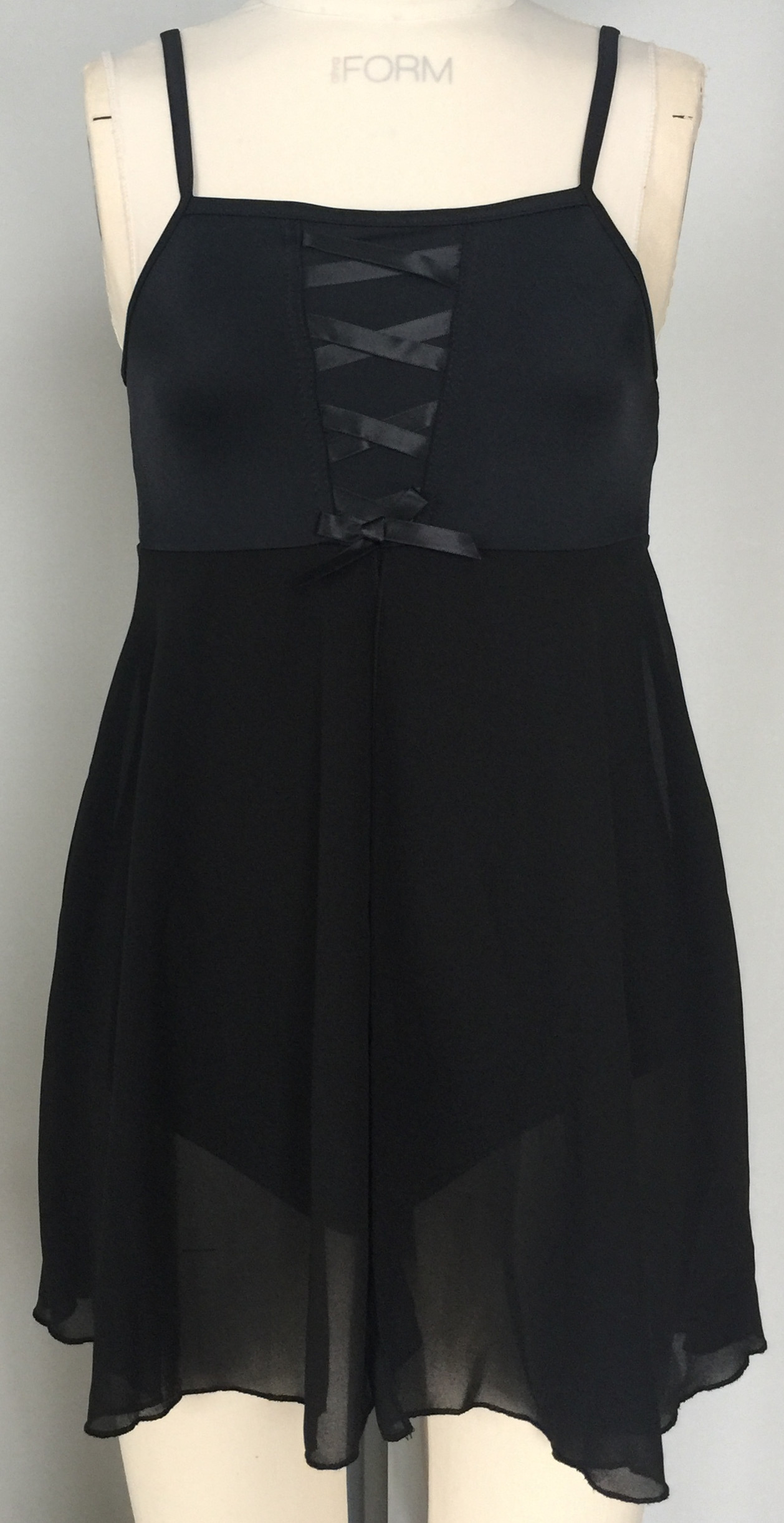 Girls cami lace up georgette dress - dance/dancewear