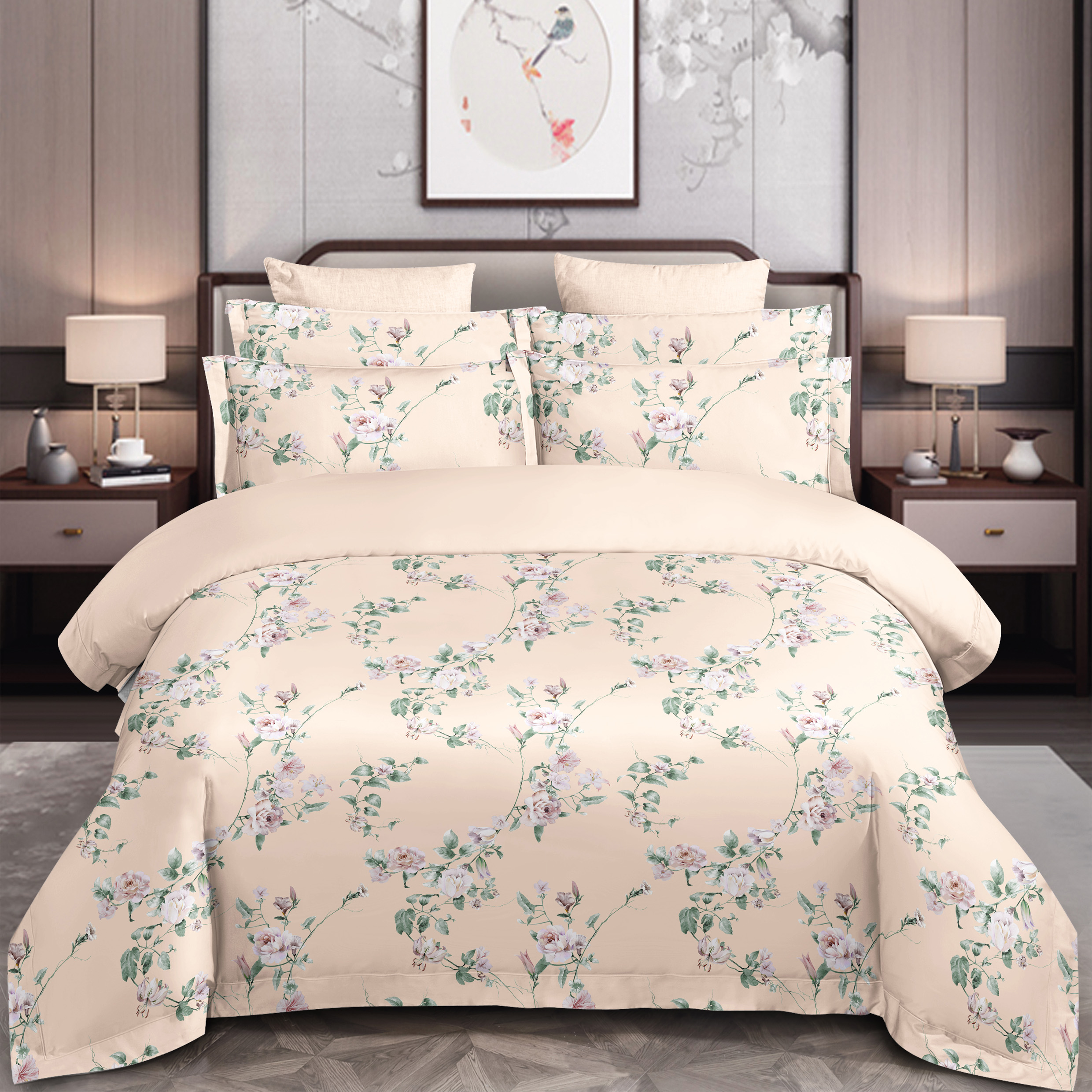 Digital printing duvet cover set (100%cotton / 100%polyester)