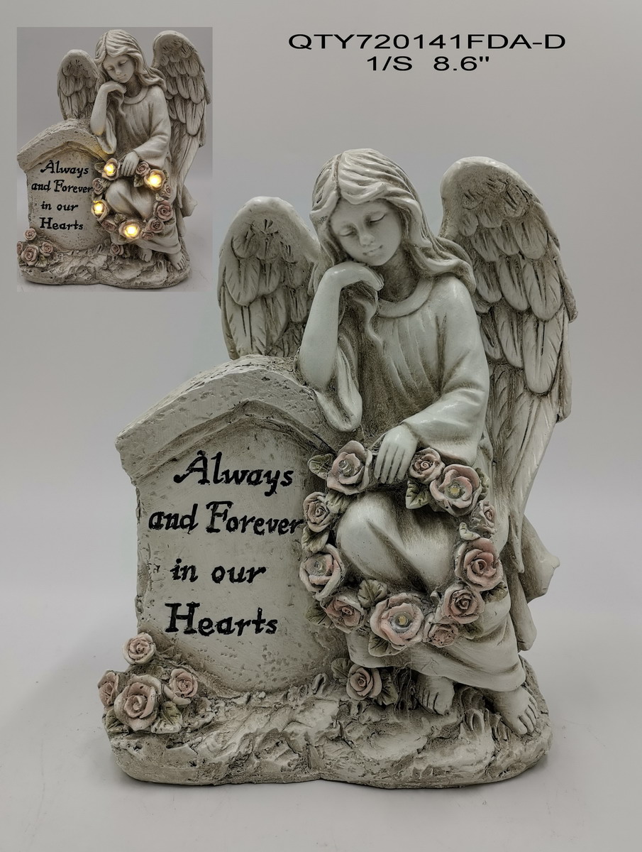 cemetery angel with LED