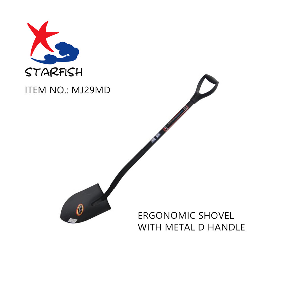 Ergomomic Shovel With Metal D Handle