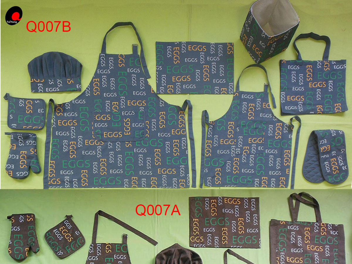 apron , tea towel, and etc.