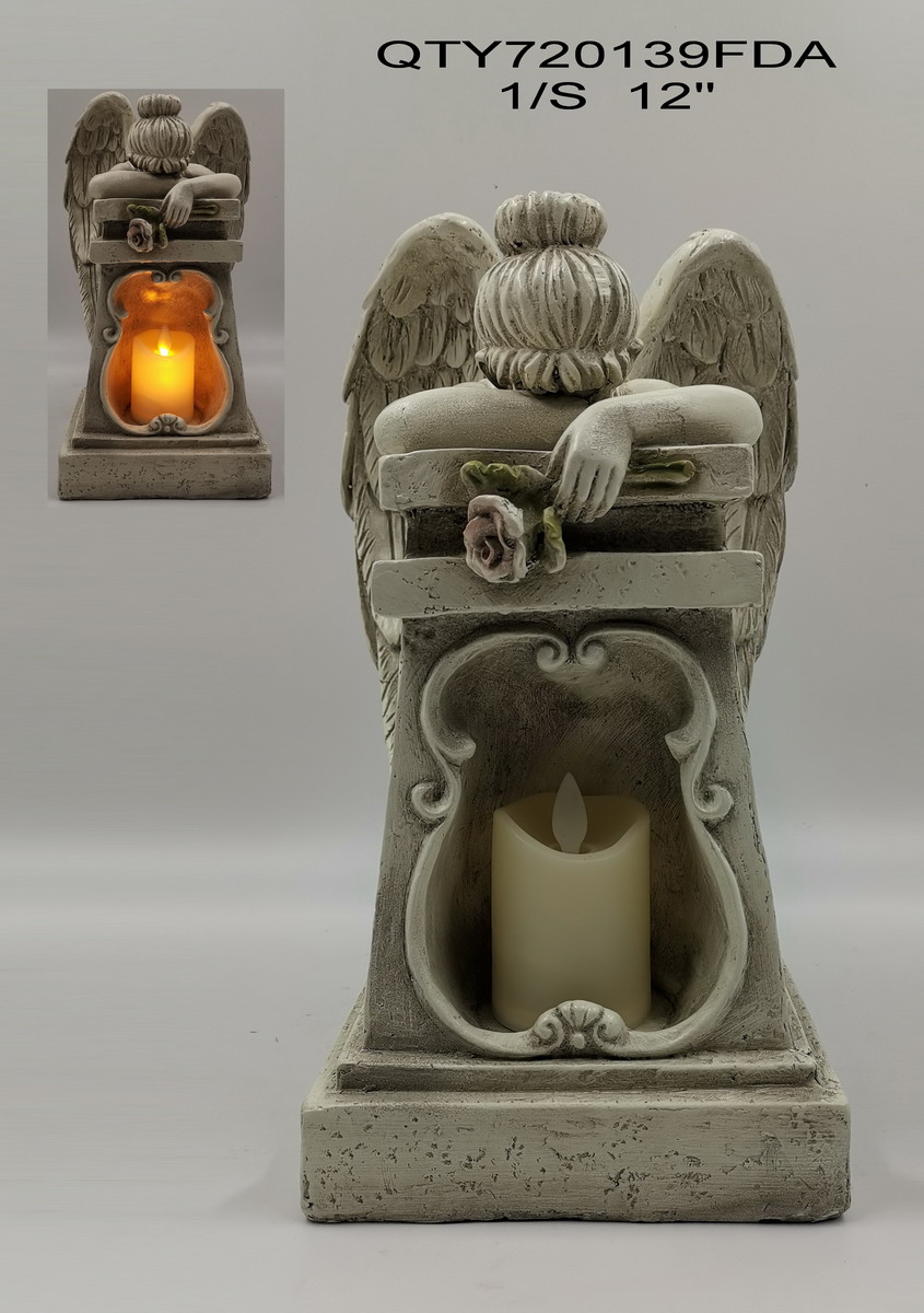 cemetery angel with LED