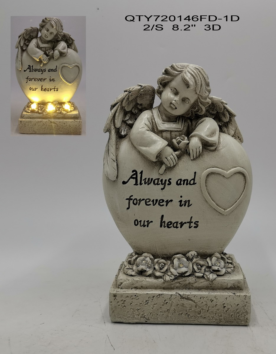 cemetery angel with LED