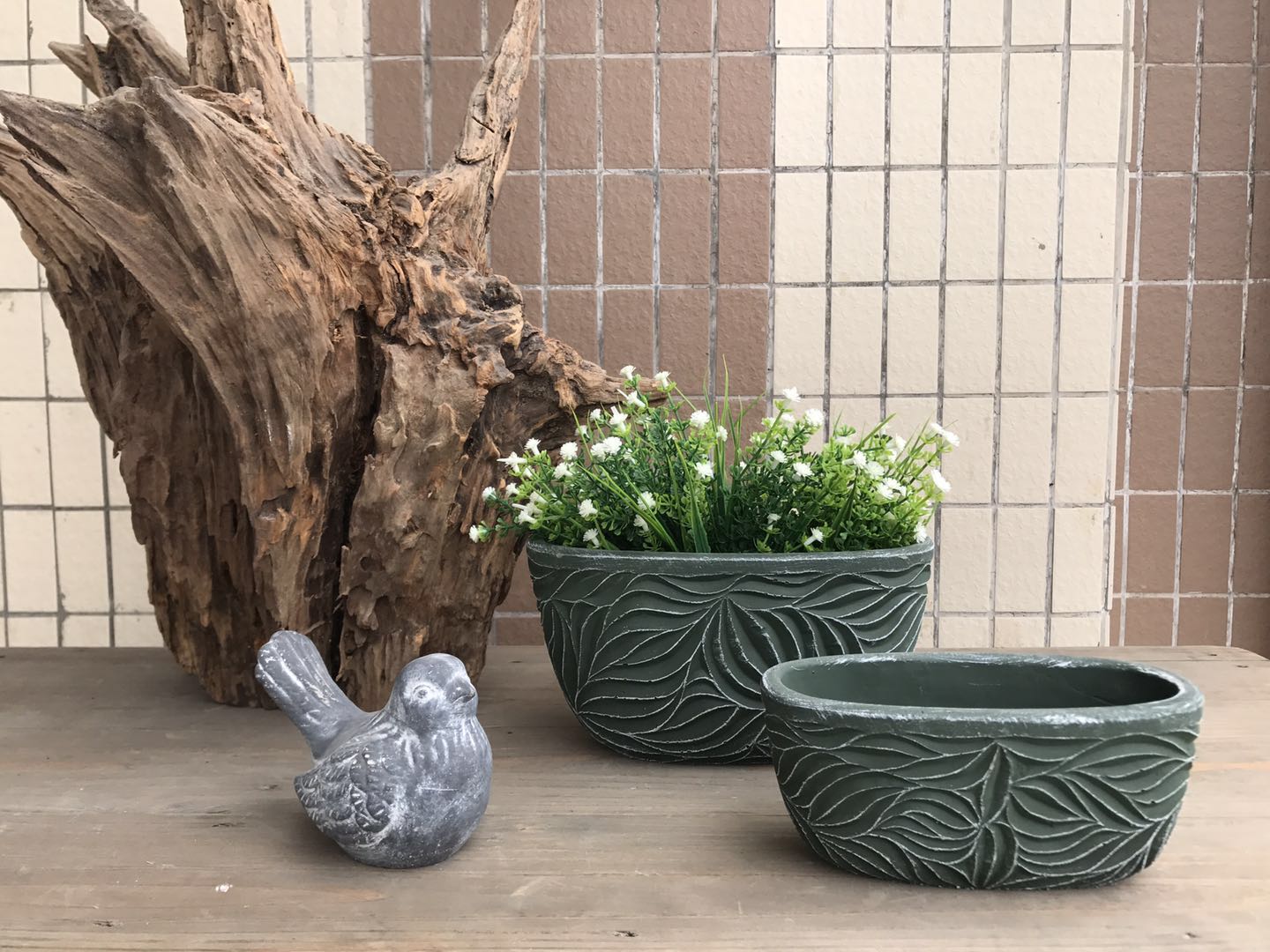 cement flower pot，home decoration