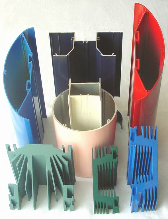 Powder coating aluminum profile