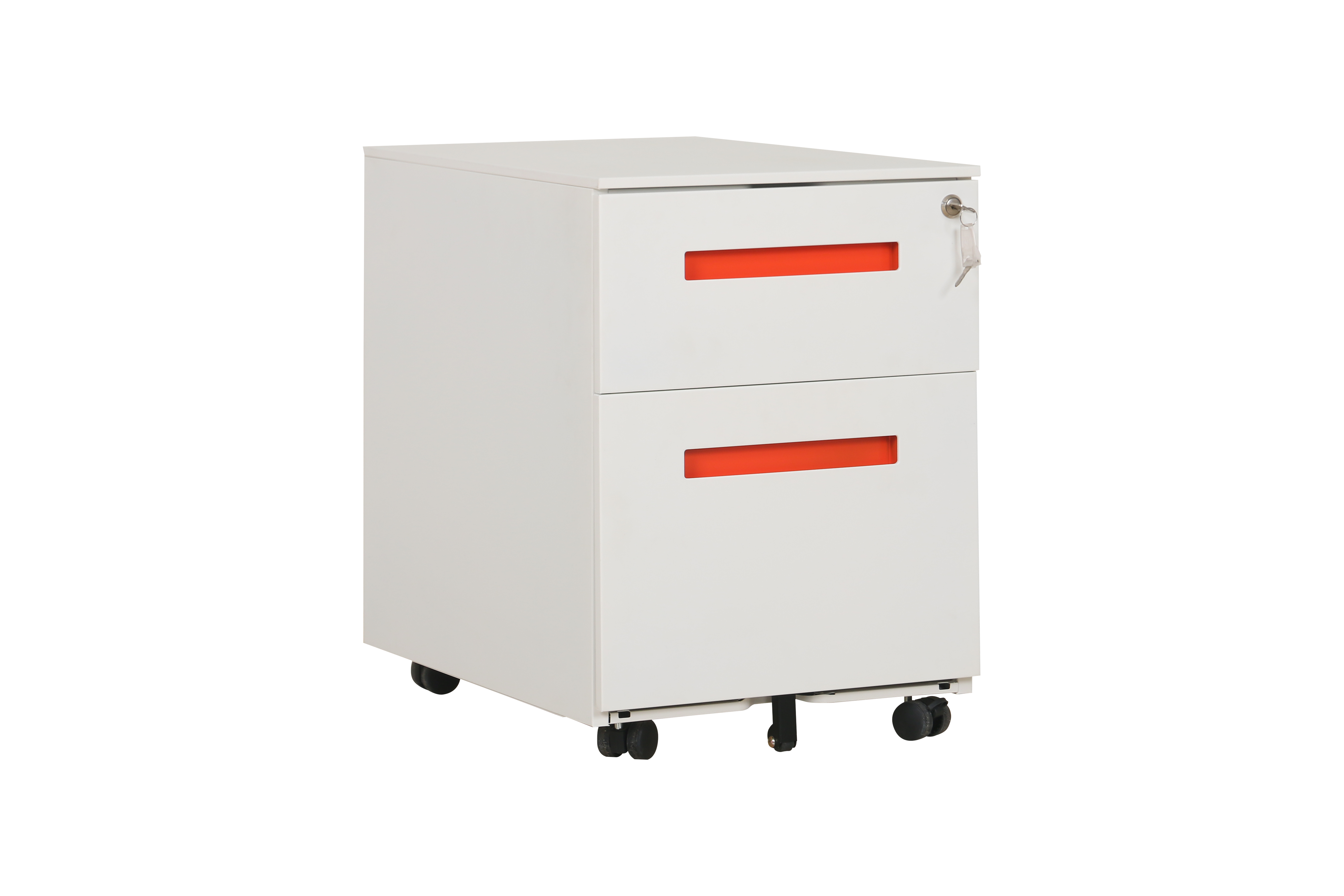 2 Drawer Mobile Pedestal with Embedded handle
