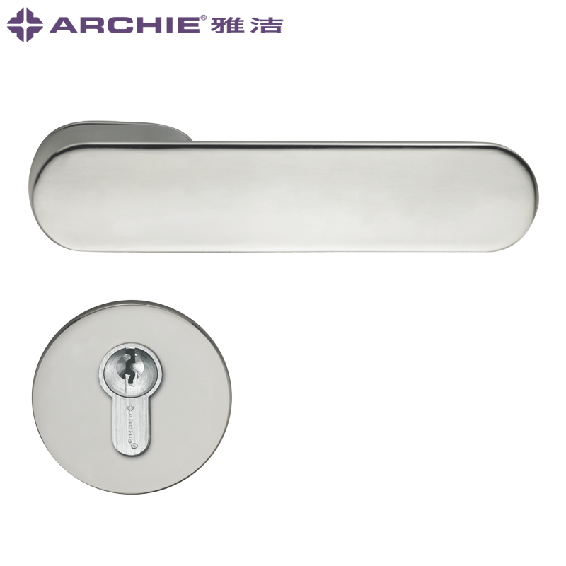 Antibacterial Door Handle, Ultra-thin Roset, Archie door lock (Item No.: HN5233)