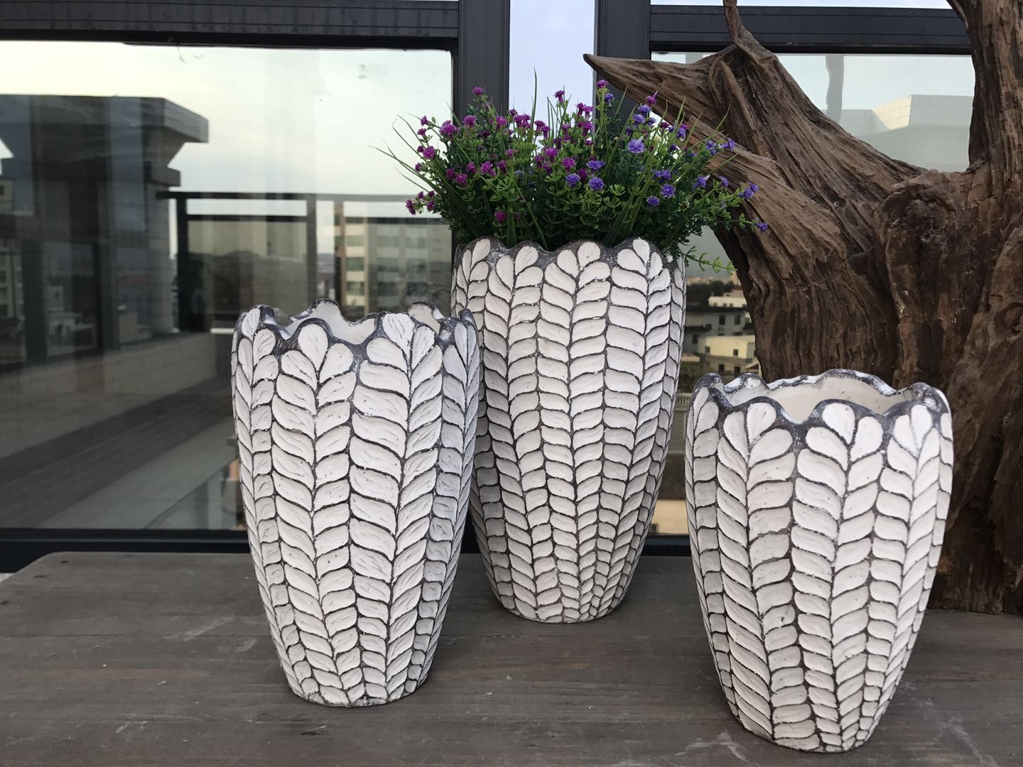 cement flower pot