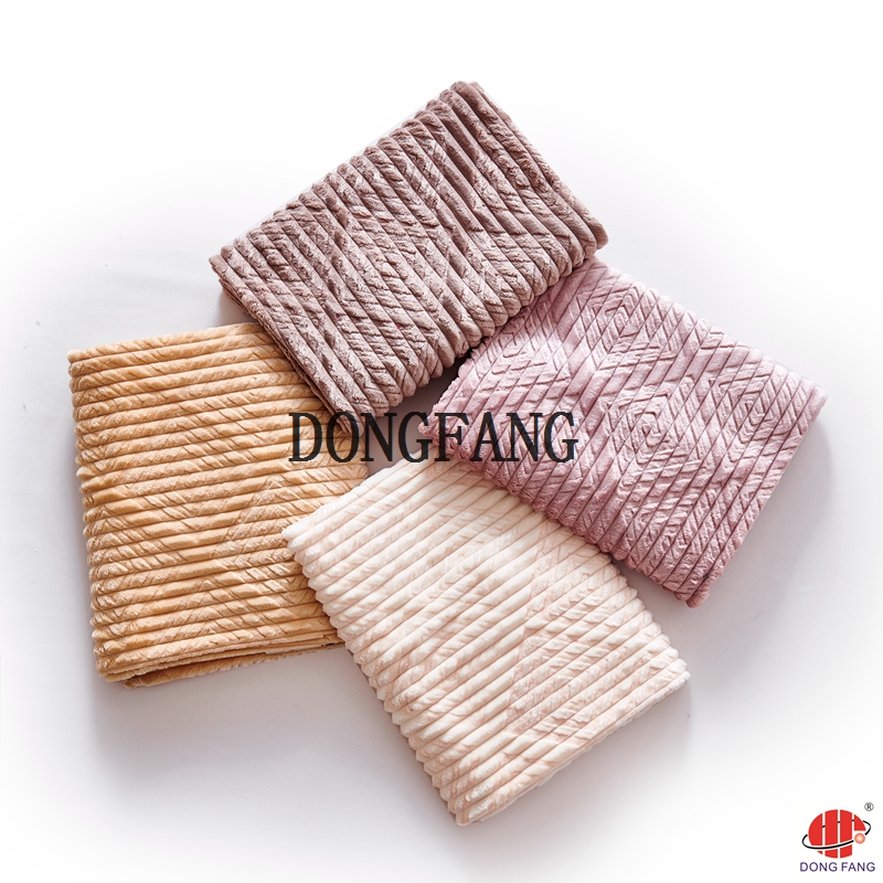 100% polyester jacquard flannel pressing emboss