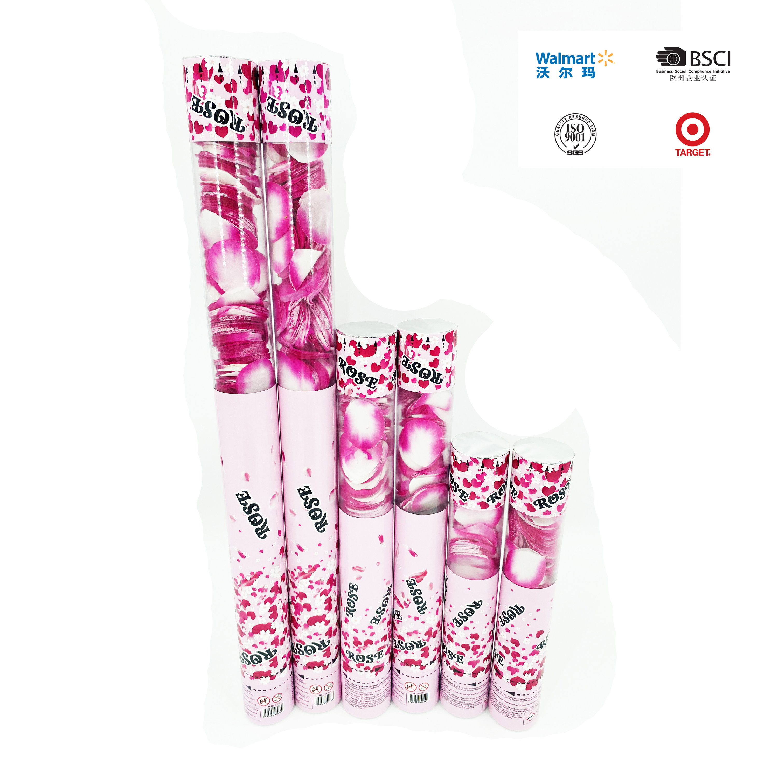 Party popper with cloth rose petals party cannon party popper/party cannon/confetti cannon