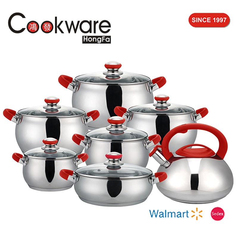 12pcs Stainless Steel Cookware Set