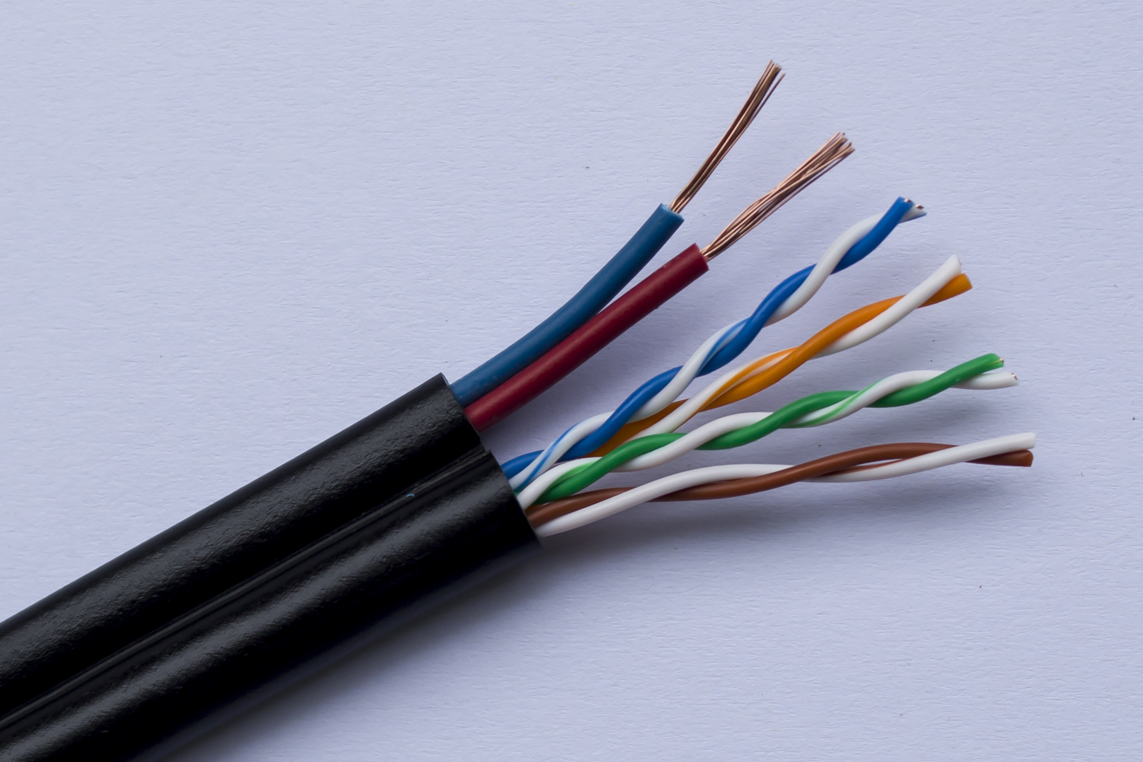 Lan Cable/Coaxial Cable With Power Wires