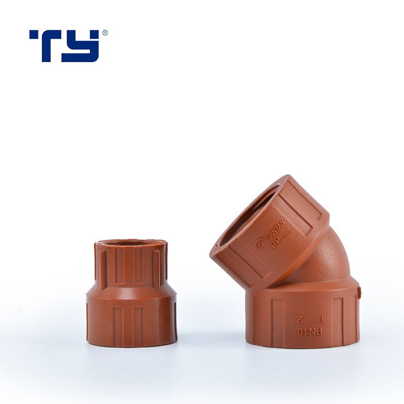 Pph Pipe Fitting Plastic Fitting 45 Deg Elbow Female Reducer