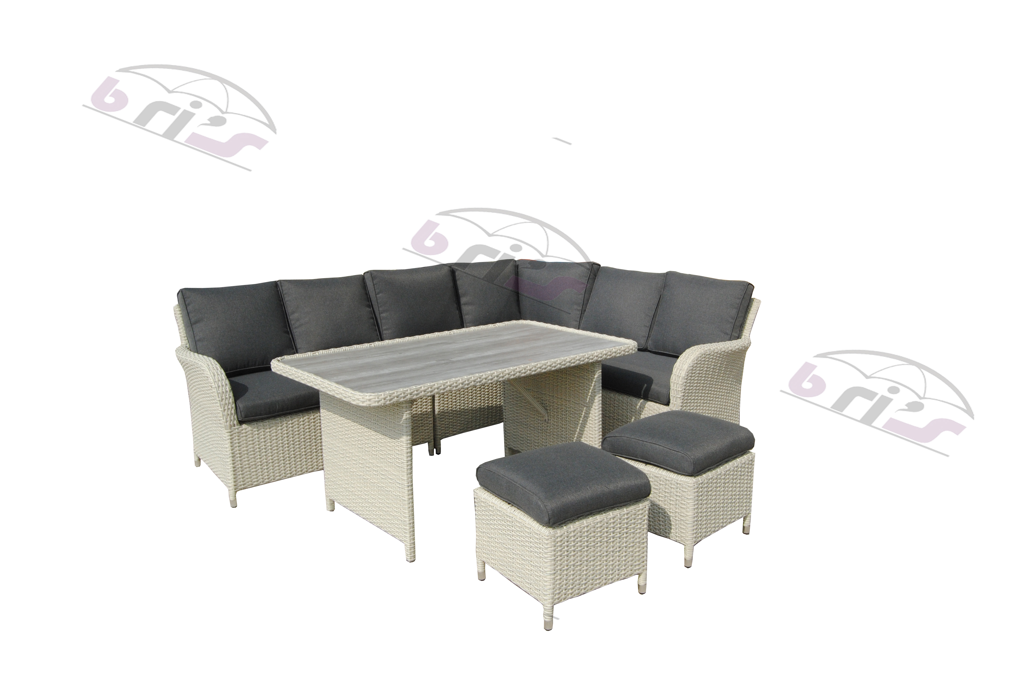Outdoor wicker sofa set