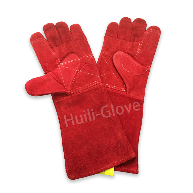 cowhide split leather welding glove