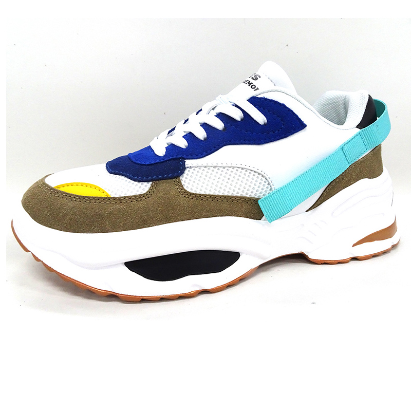 Women's sport real leather fashion casual chunky shoes