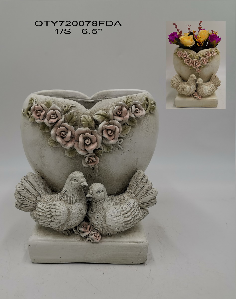Cemetery flower with pot