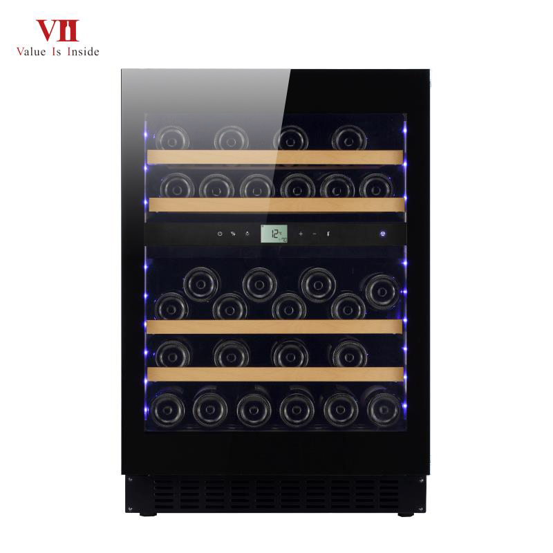 VII VCU54D V++ Dual Zone Wine Cabinet w/ Push-To-Open Door System