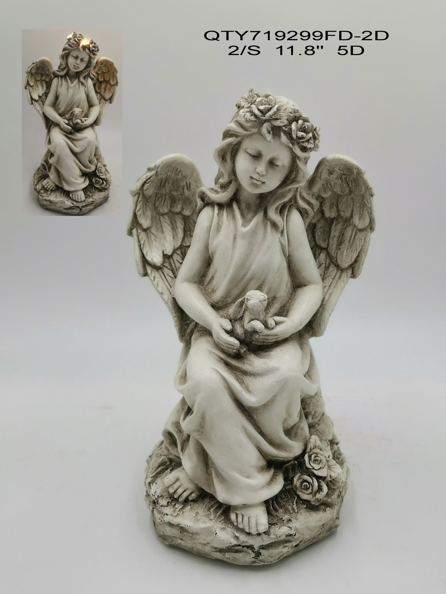 garden angel with LED
