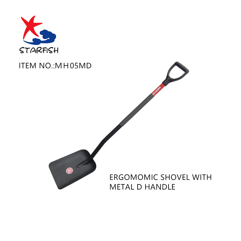 Ergomomic Shovel With Metal D Handle