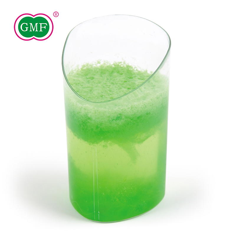Manufacturers direct creative environmental triangle cylinder mugs disposable PS cups plastic tableware 85ml GMF