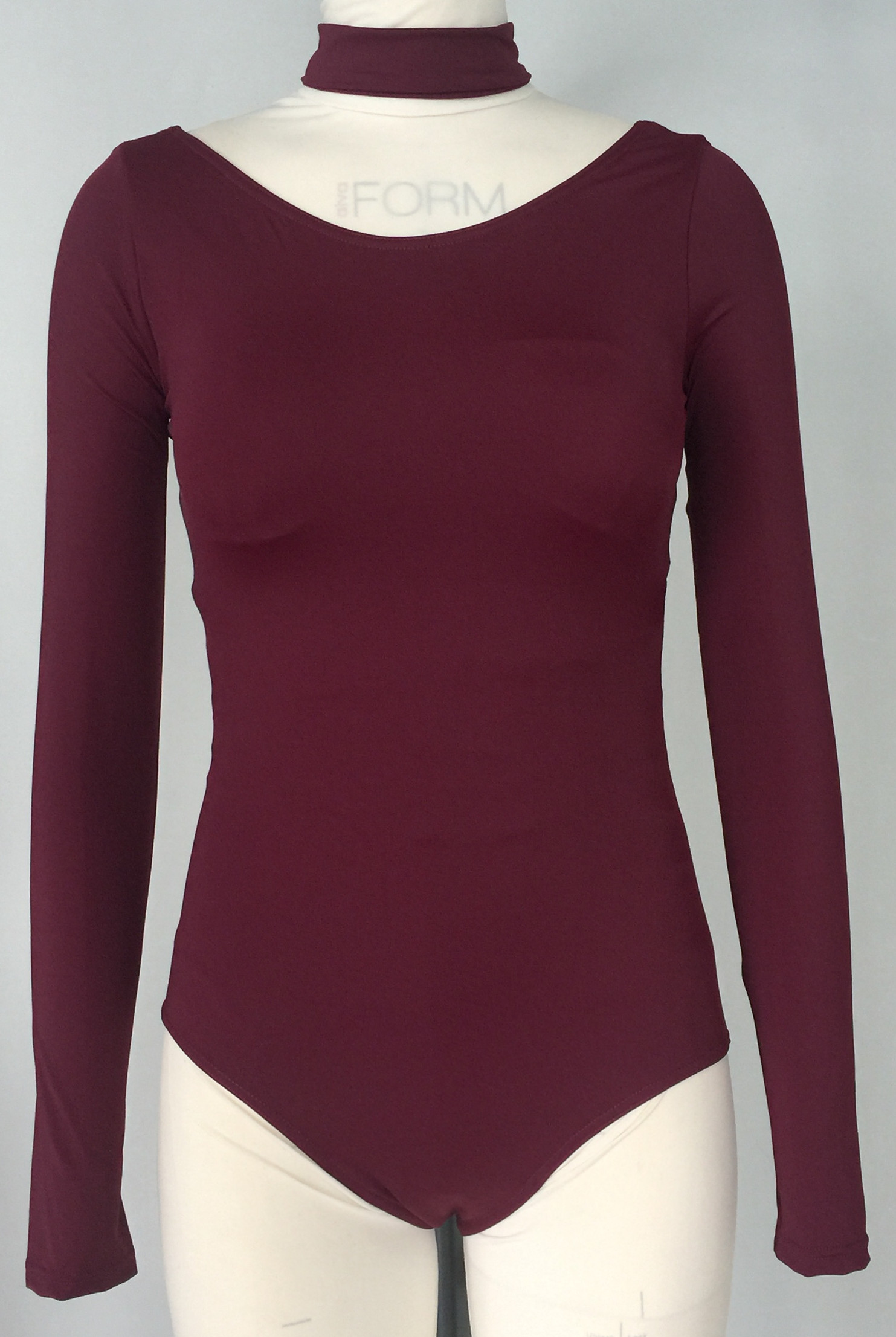 Ladies long sleeve leotard with chocker-dancewear/show/costume/yoga