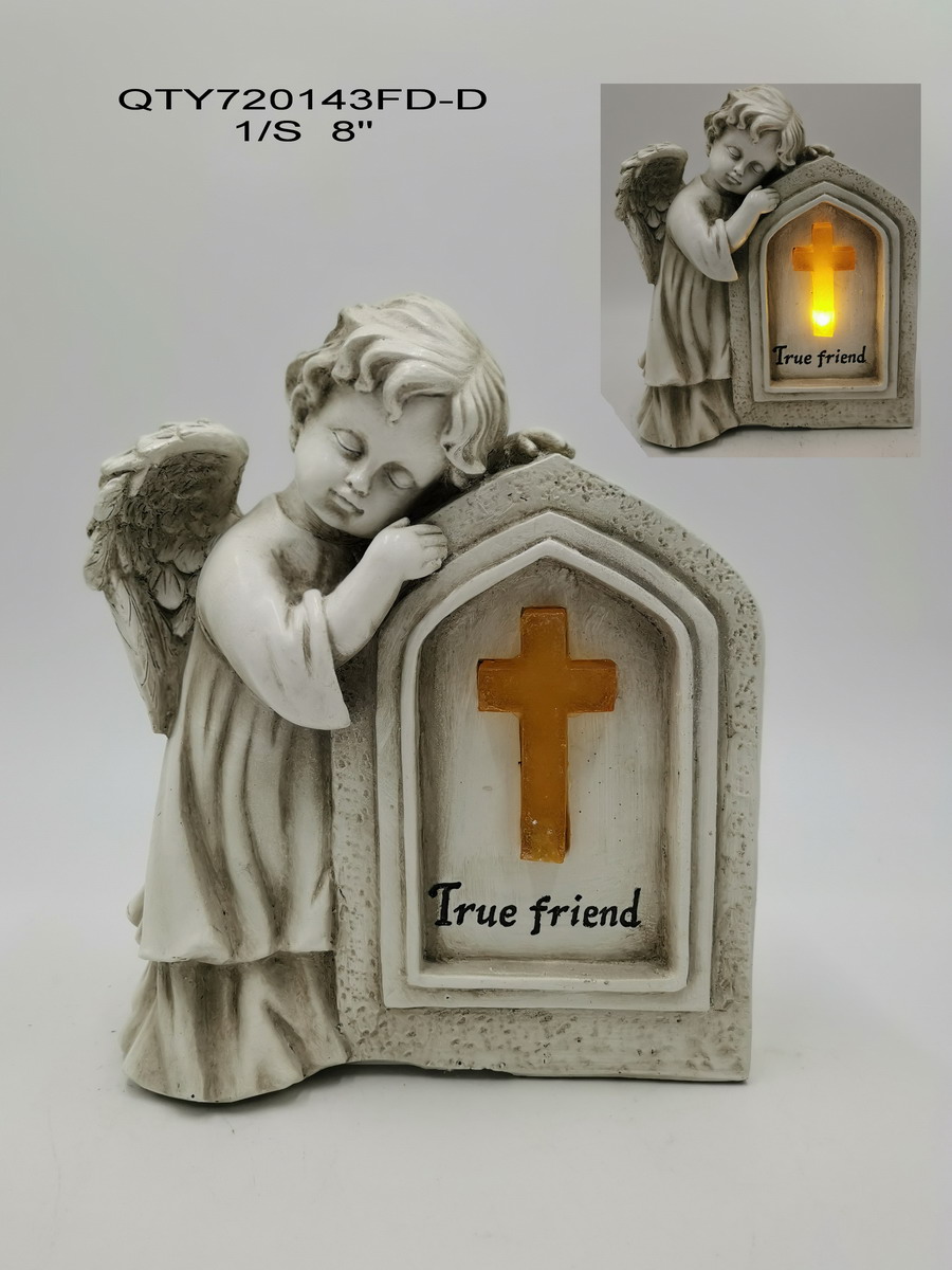 cemetery angel with LED
