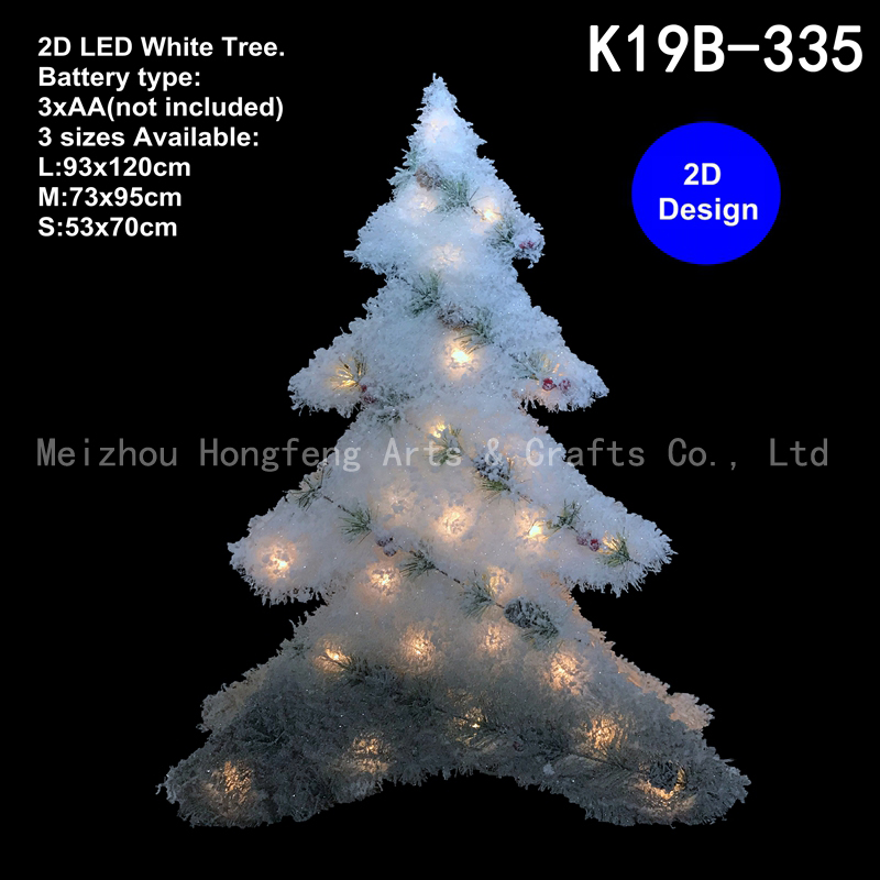 LED white Pre lit Tree Christmas decor-2D design,xmas