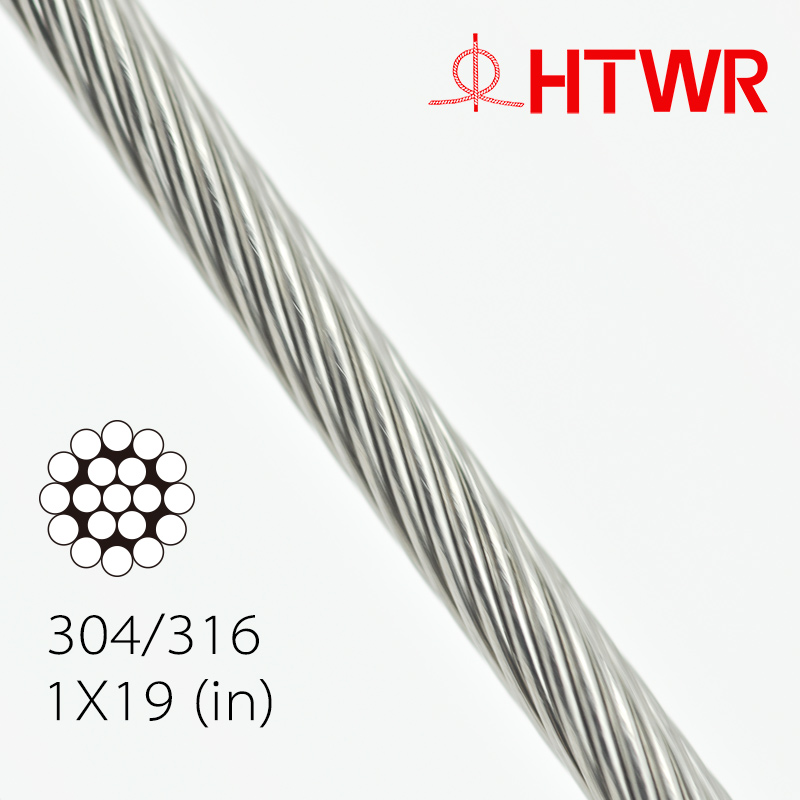 1x19 stainless steel cable 304 316
