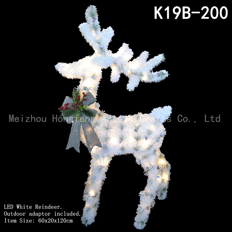 Pre lit LED white Reindeer Christmas decor. xmas reindeer