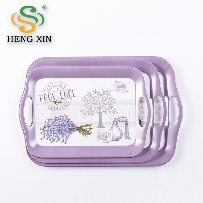 melamine tray with handle