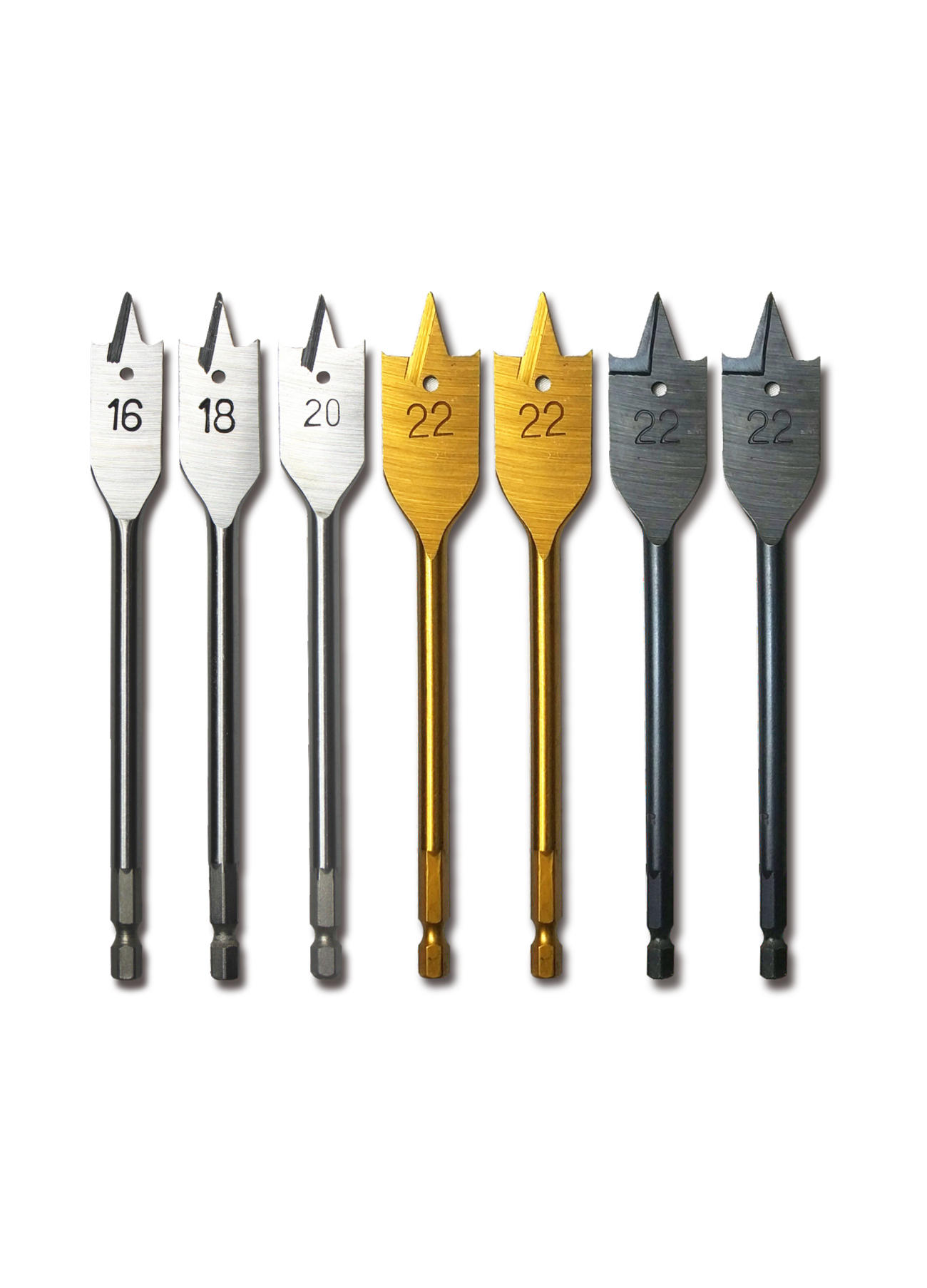 Flat wood drill bits