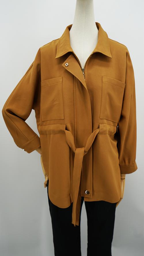Ladies Jacket With Selffabric Belt