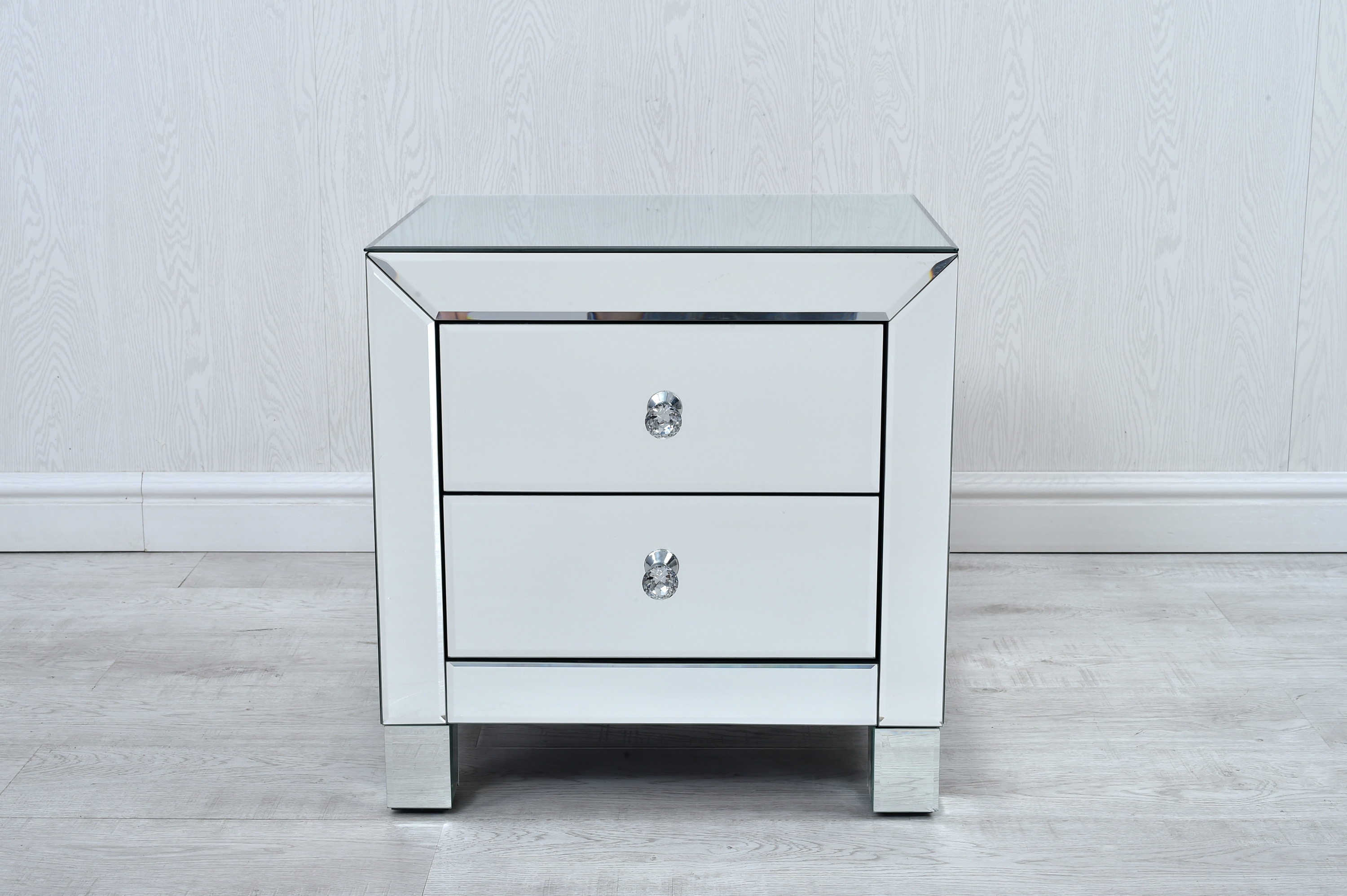 small size two-drawer mirror cabinet for bedroom