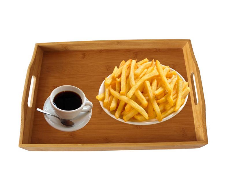 Natural Bamboo Serving Dishes Platters Serving Plate Bamboo Serving Trays with Handles