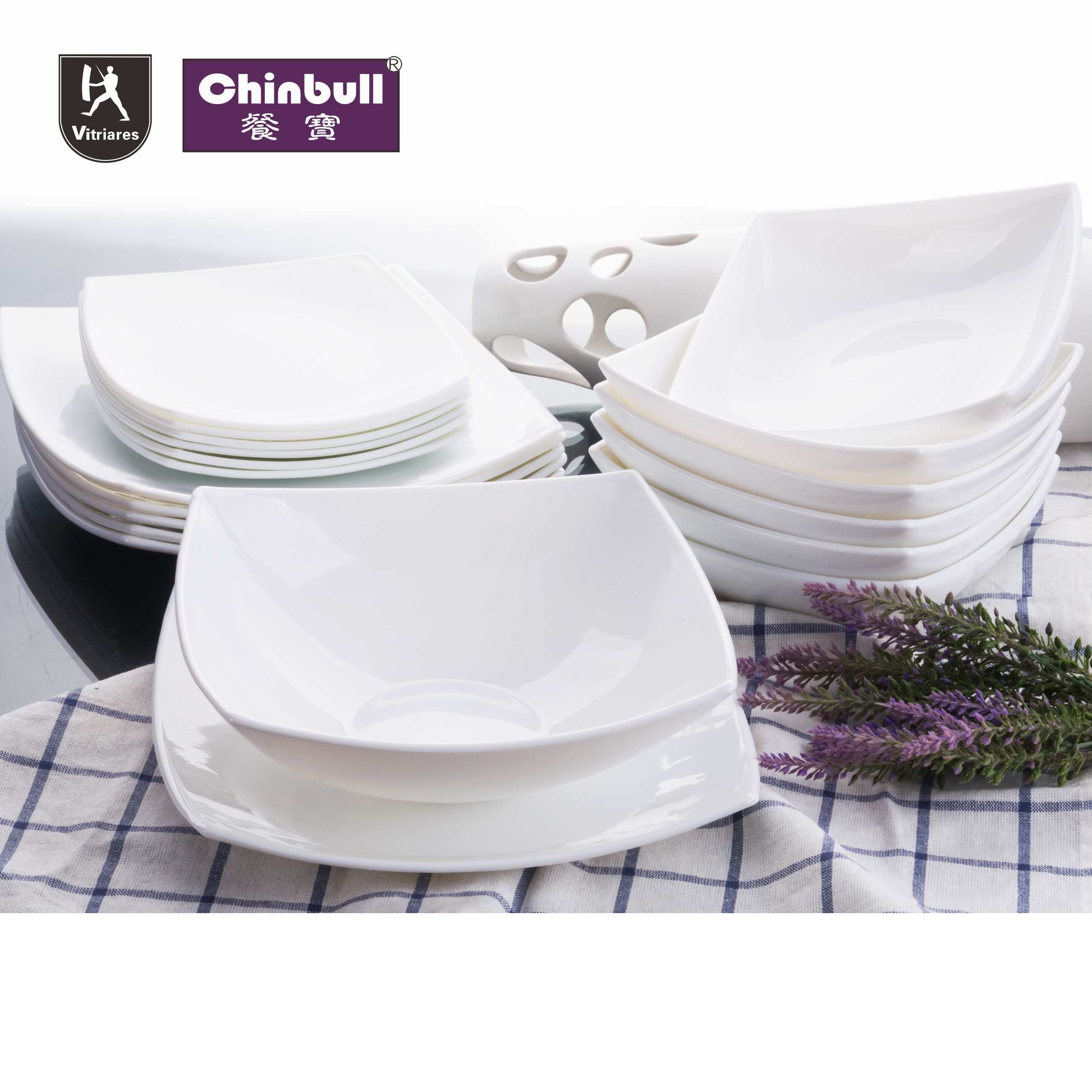 19pcs dinner set (opal glassware）