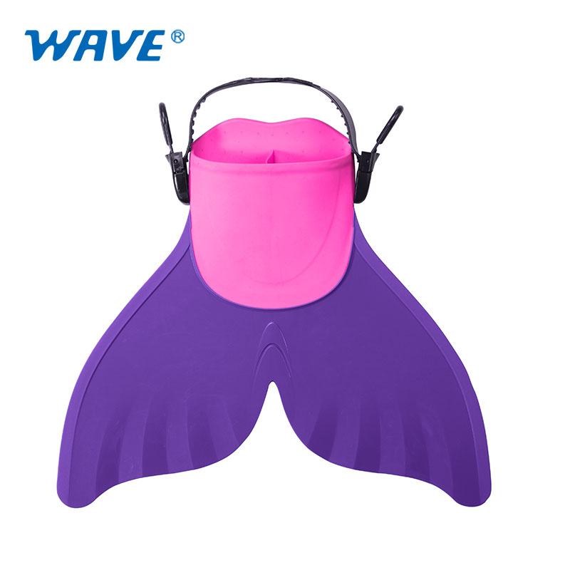 Quality safety adjustable mermaid flippers diving monofin swim fins for child
