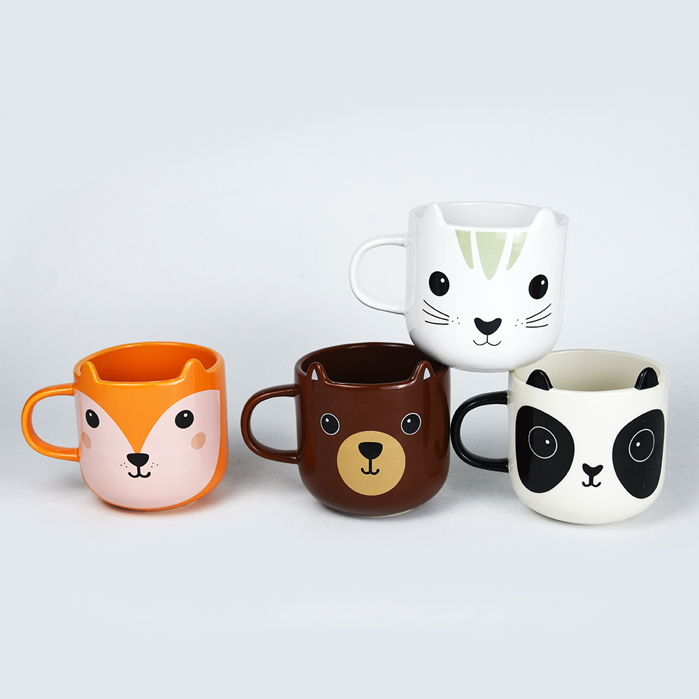 18OZ Stoneware Animal-Shape Coffee Mug with Printing
