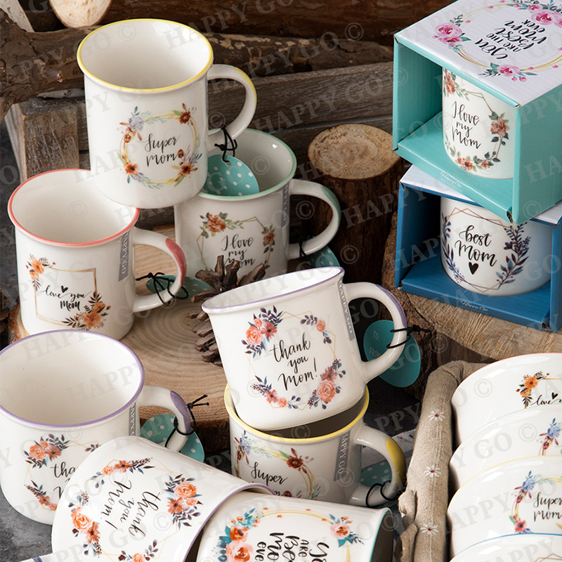 Mom design in decal new bone china mug