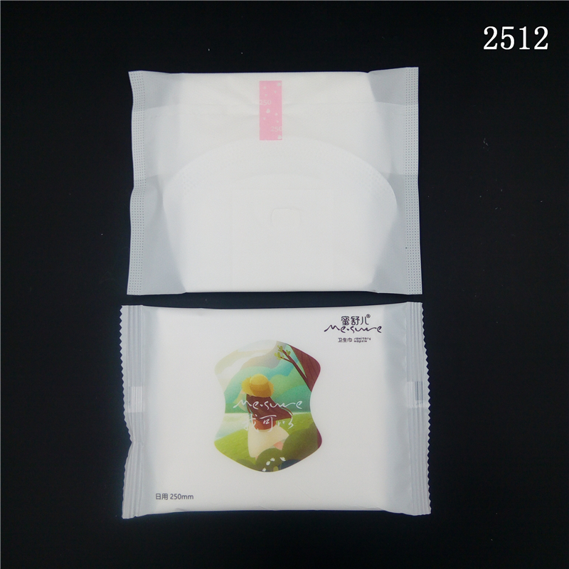 quanzhou zhuoyue sanitary napkin with cottony breathable 250mm for feminine menstrual day using