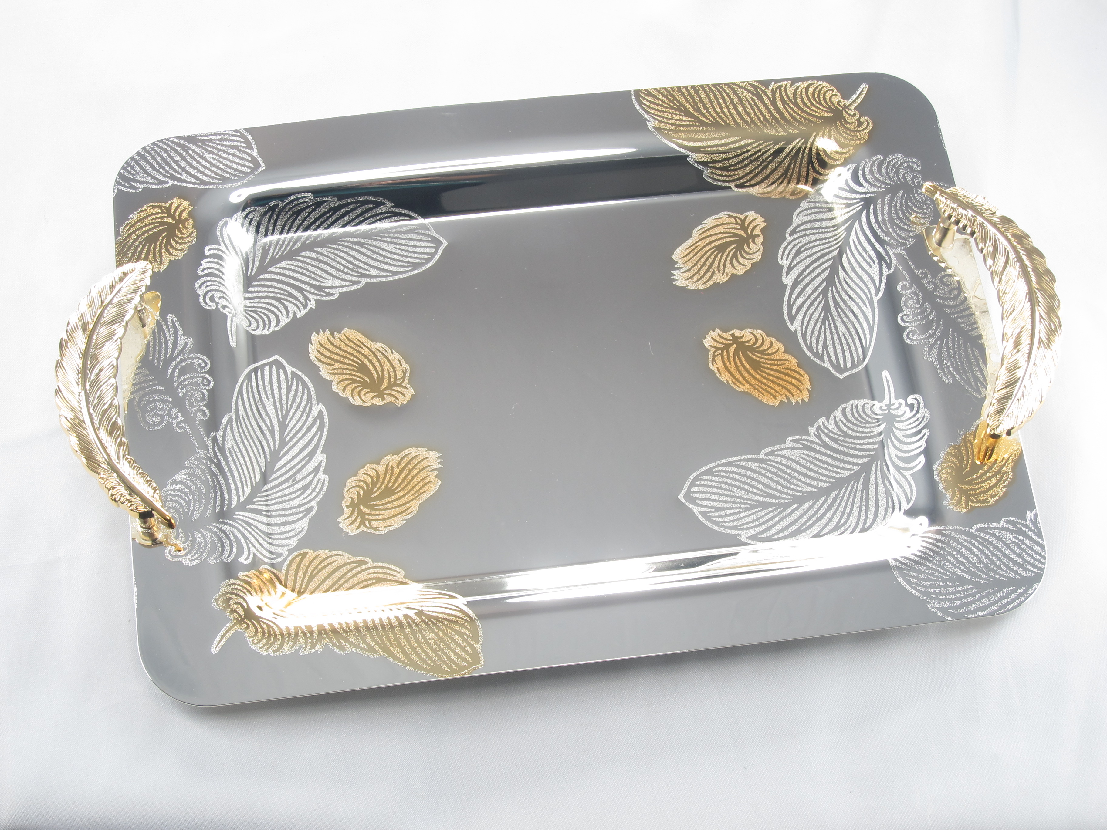 Silver plated serving tray