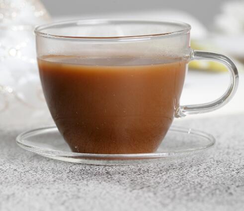 Classical Shape high borosilicate glass coffee mug with sacuer Dishwasher Safe Heat Resistance