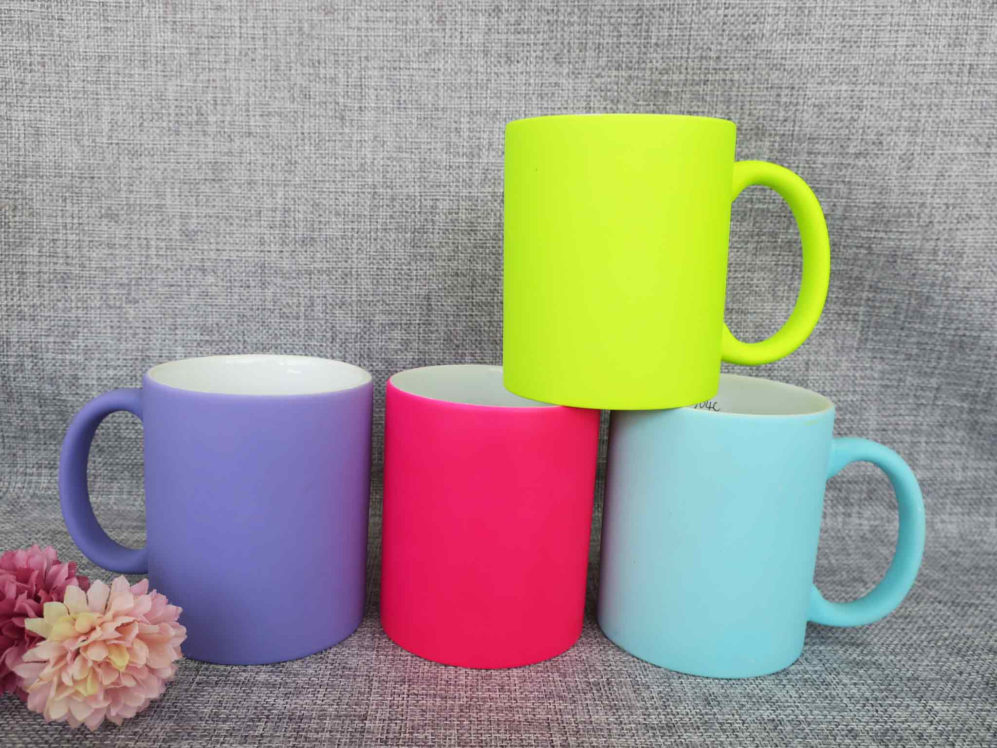 Ceramic soft touch mug